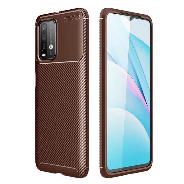 Xiaomi Redmi 9T Kılıf Karbon Silikon Case