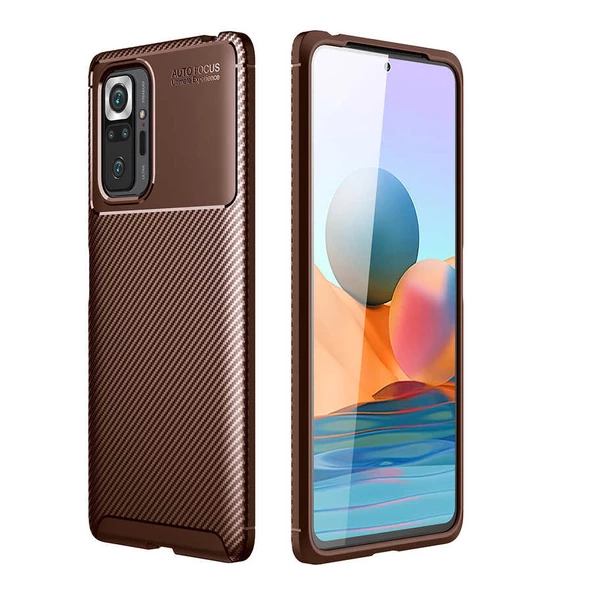 Xiaomi Redmi Note 10 Pro Kılıf Karbon Silikon Case