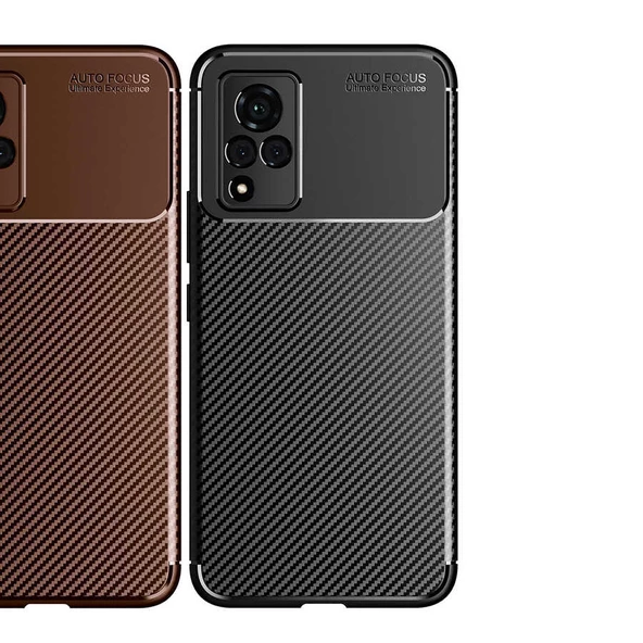 Vivo V21 Kılıf Karbon Silikon Case - 10