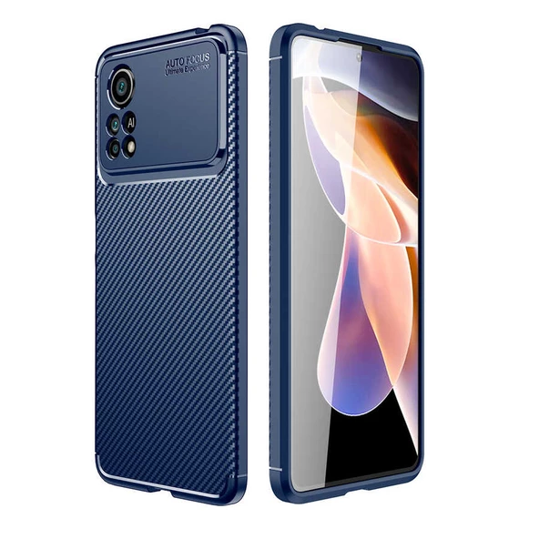 Xiaomi Poco X4 Pro 5G Kılıf Karbon Silikon Case Kapak - Resim 10