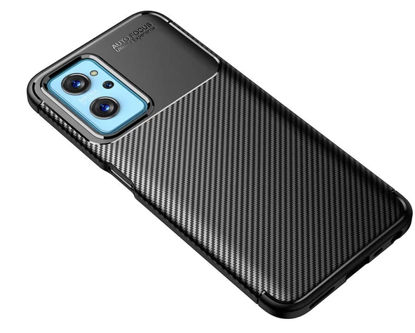 Oppo A96 4G Kılıf Karbon Silikon Case Kapak - 3