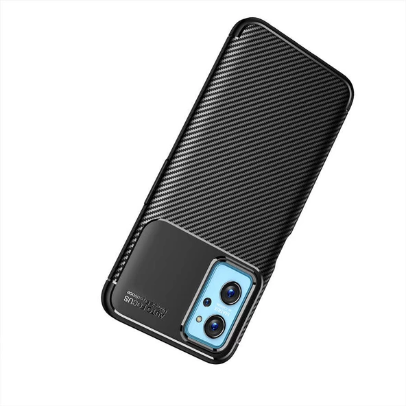 Oppo A96 4G Kılıf Karbon Silikon Case Kapak - 11