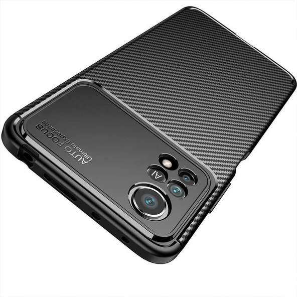Xiaomi Poco X4 Pro 5G Kılıf Karbon Silikon Case Kapak - Resim 3