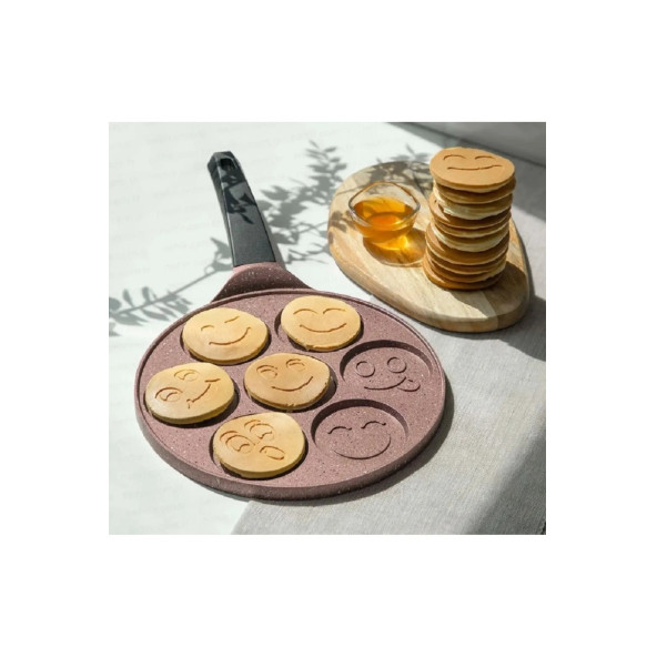 NEHİR Döküm Gülenyüz Krep Pankek Tavası - 3