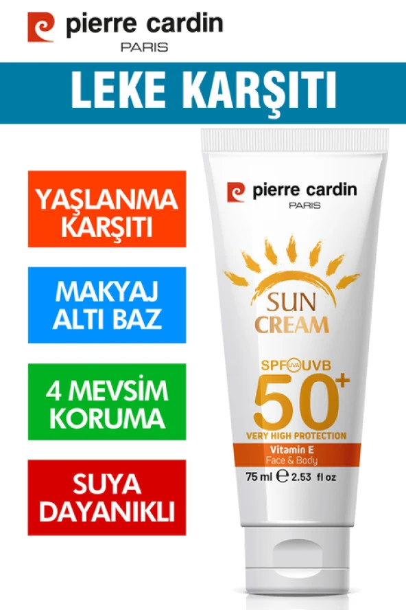 Pierre Cardin SPF 50 Leke Karşıtı Yüksek Koruyucu Yüz Güneş Kremi 75 ML Normal Ve Kuru Ciltler İçin - 4