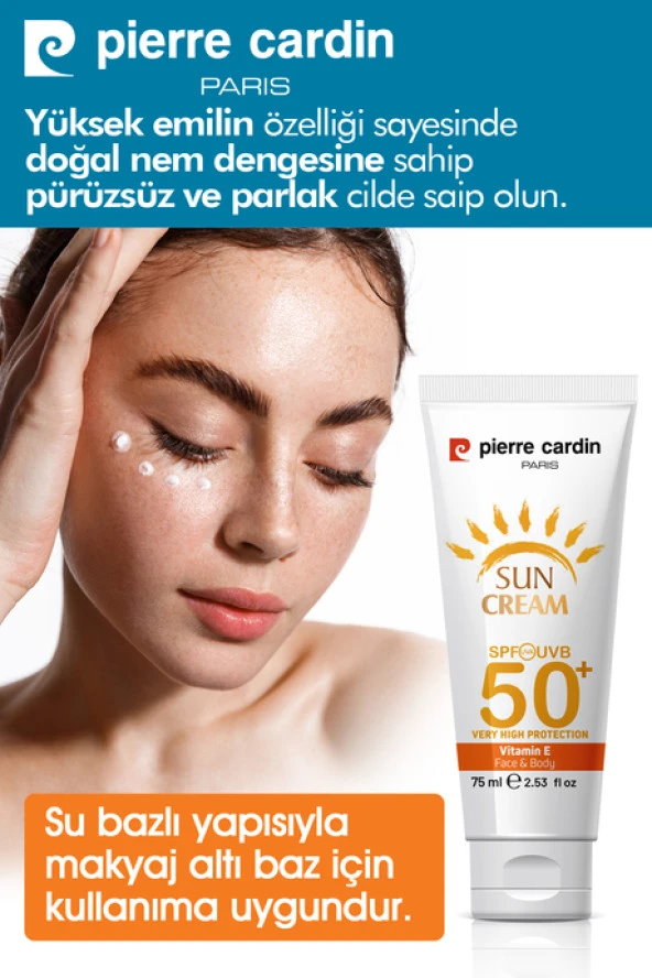 Pierre Cardin SPF 50 Leke Karşıtı Yüksek Koruyucu Yüz Güneş Kremi 75 ML Normal Ve Kuru Ciltler İçin - 5
