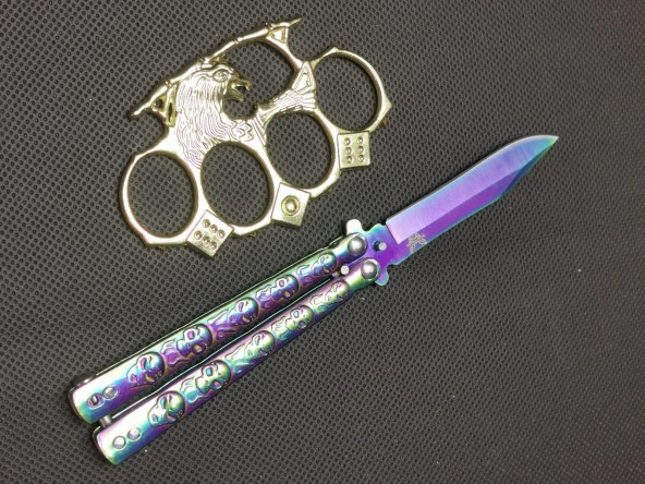 21cm Benchmade Gökkuşağı Kelebek ve Kartal Musta