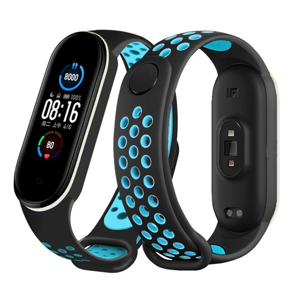 Xiaomi Mi Band 5 / 6 Kordon Delikli Spor Kordon - 12