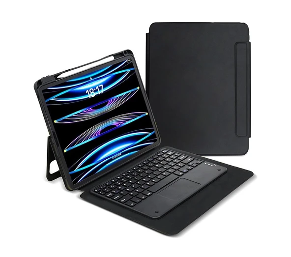 Samsung Samsung Galaxy Tab S6 Lite 2024 P620 P610 Kılıf Kablosuz Klavyeli Case Mobax 13-15-17 - 3