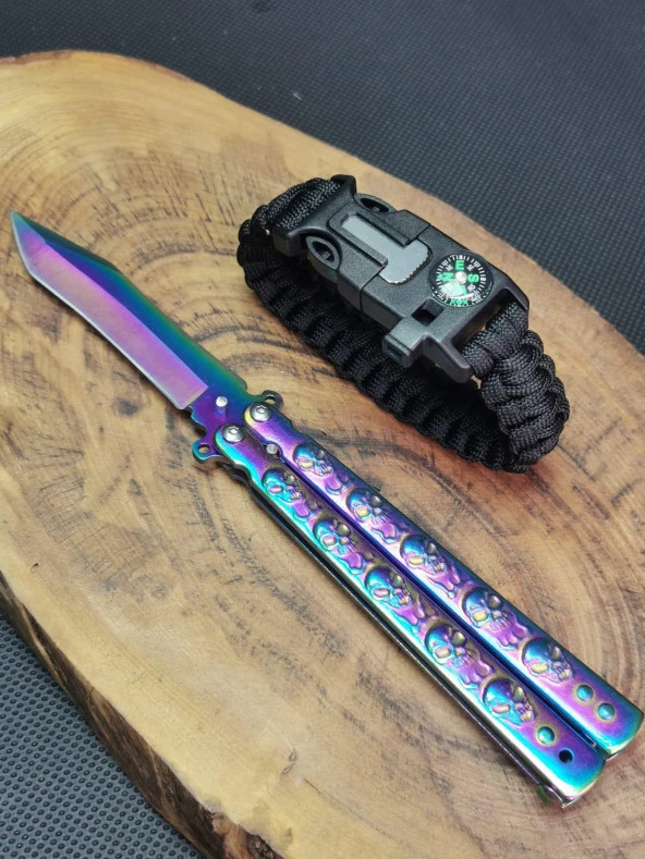 Paracord Bileklik ve 21 cm Kelebek Seti