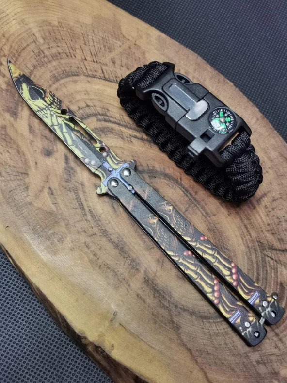 Paracord Bileklik ve 21 cm Kelebek Seti