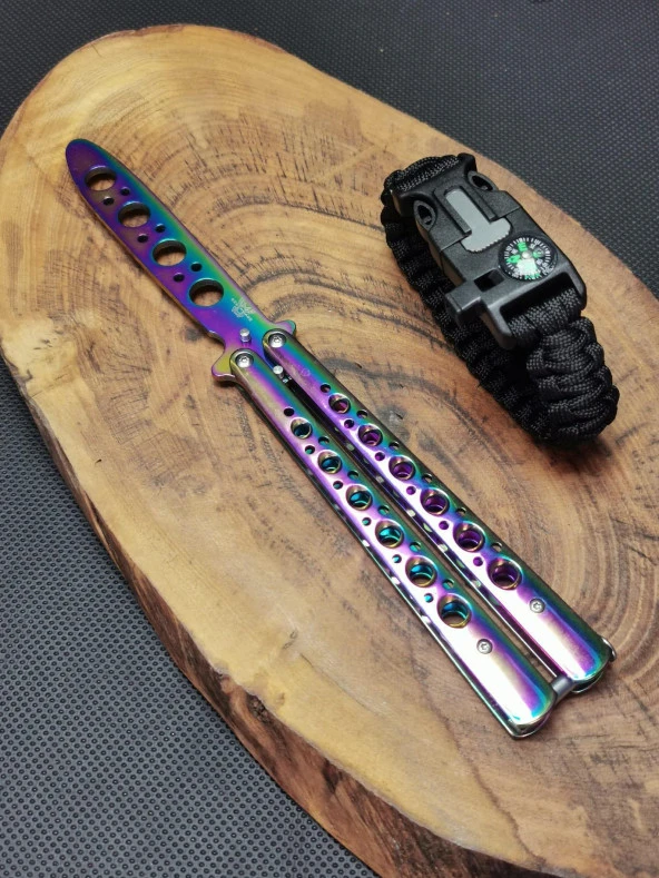 Paracord Bileklik ve 21 cm Rainbow Eğitim Kelebek Seti