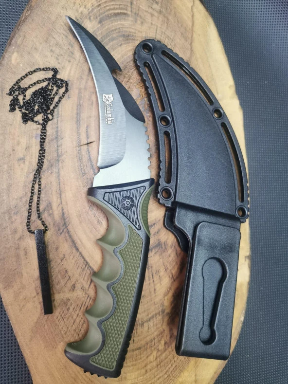 Kamp Outdoor 21 cm Avcı Bıçağı ve Bar Kolye Seti