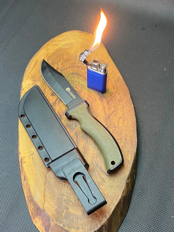 Kamp Outdoor 21 cm Avcı Bıçağı + Ejderha Çakmak Seti