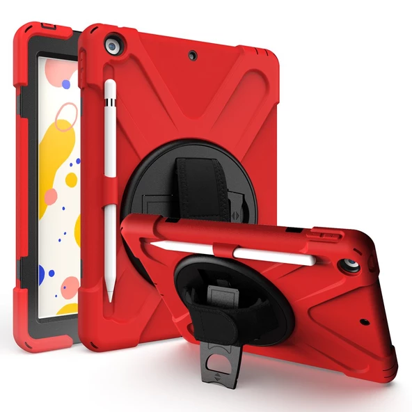 Apple iPad 9. Nesil 10.2 Kılıf Defender Askılı Zırhlı Tank Case A2602 A2603 A2604 A2605 - 3