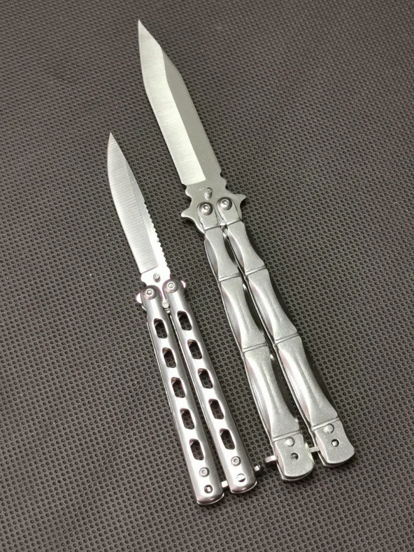 21 cm Gümüş Kelebek ve 17 cm Gümüş Kelebek Set