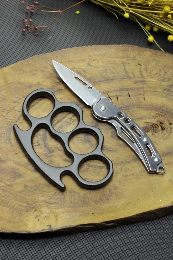 16 cm Alaska Çakı ve Siyah Mustali Set