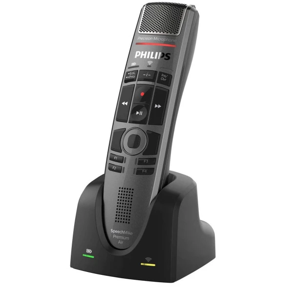 Philips SpeechMike Premium Air Kablosuz Dikte USB Mikrofon, Basmalı Düğme