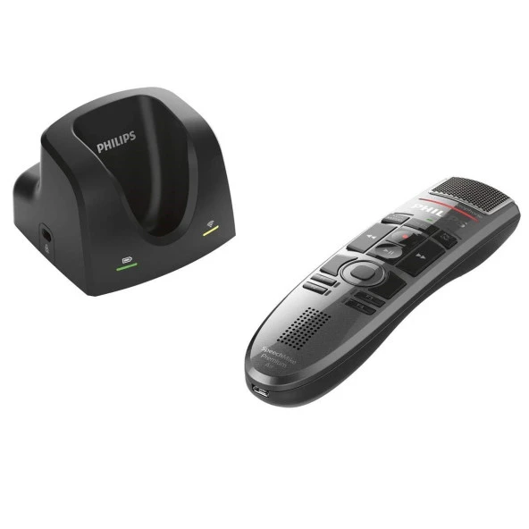 Philips SpeechMike Premium Air Kablosuz Dikte USB Mikrofon, Basmalı Düğme - 2