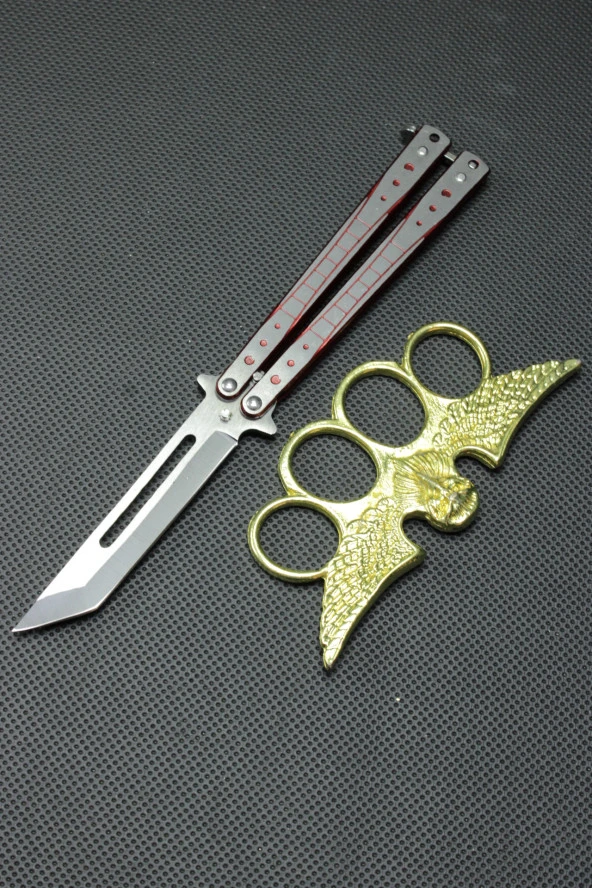 Tanto Kelebekli Gold Baykuş Mustali Set
