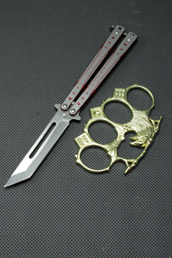 Tanto Kelebekli Gold Kartal Mustali Set