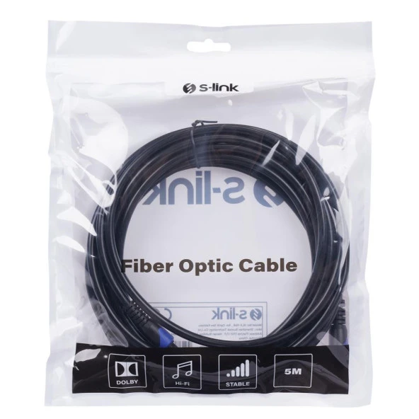 S-LINK SLX-968 5m OPTİK SES KABLOSU, GOLD - Resim 4