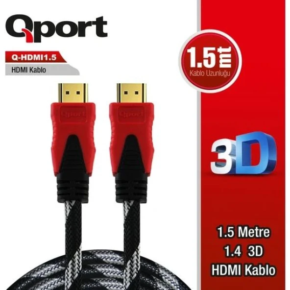 QPORT Q-TP-HDMI1,5 1,5m HDMI KABLO.2.0 4K