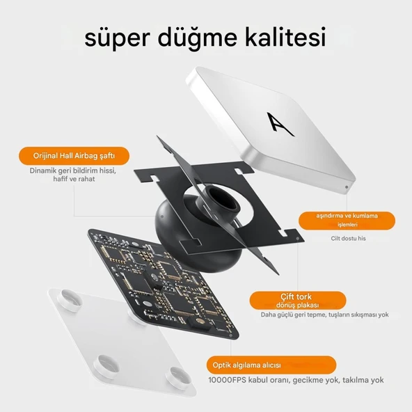 Apple iPad 11.Nesil A16 11inç/10.Nesil 10.9inç Klavyeli Kılıf Magic Keyboard Touchpad Aydınlatmalı Klavye - 9