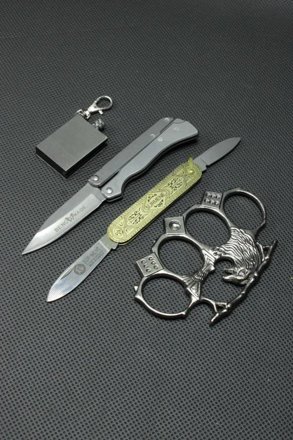 15 cm Benchmade Çakı Gümüş Kartal Mustali set