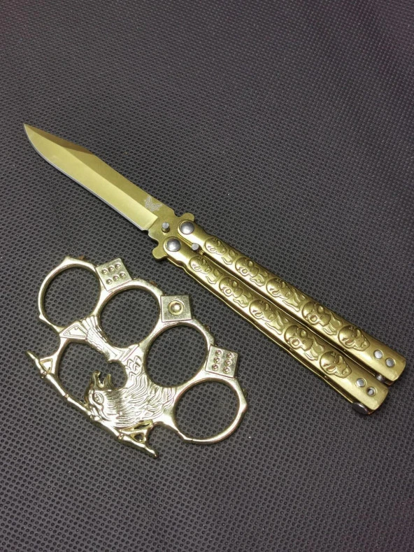 21cm Benchmade Gold Kuru Kafa Kelebek ve Kartal Musta