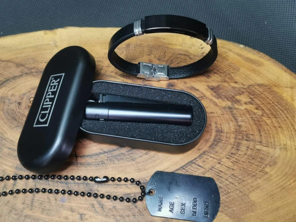 İsme Özel Metal Clipper Çakmak,Bileklik ve Asker Künye Kolye
