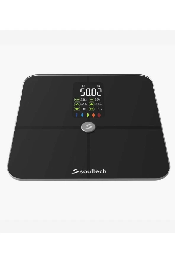 AT001S WellDone Bluetooth Smart Body Fat Scale Black Soultech - 2