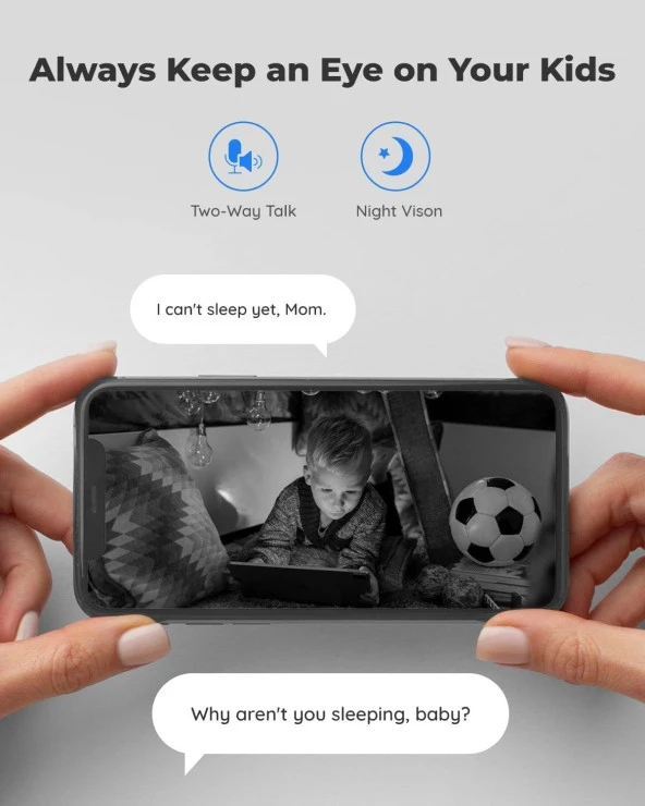 Reolink İç Mekan Güvenlik Kamerası, 5MP Süper HD Takılabilir WiFi Kamera - 5