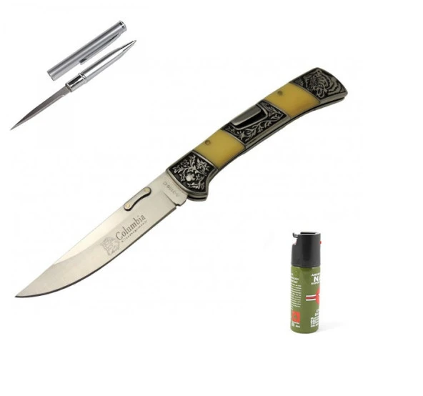 Kişiye Özel Columbia Sedef Çakı A3159-C 24 CM