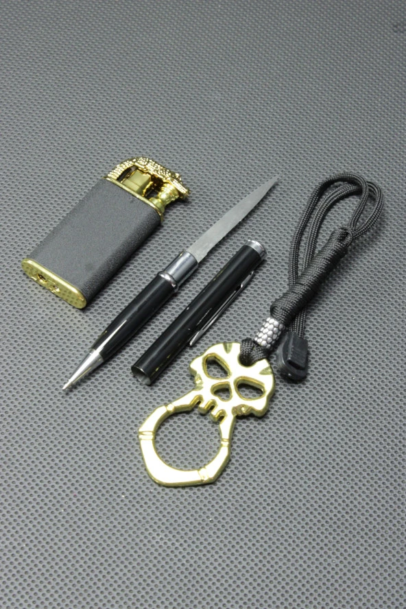 Gizli Kalem Çakı ve Gold Parmak Mustali 3lü set