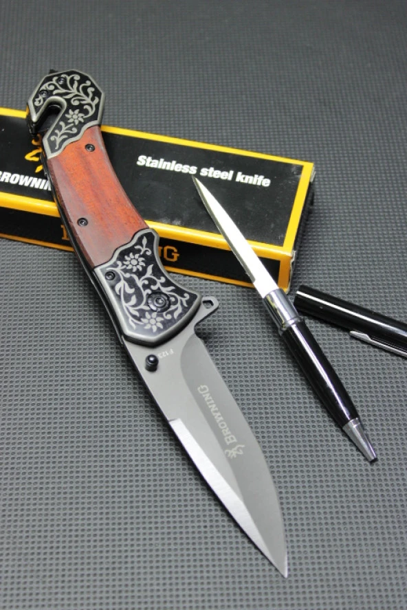 21 cm İşlemeli Browning Çakı ve Kalem Çakı