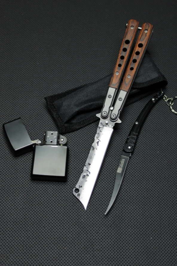 22 cm Ustura Kelebek Damascus 3 lü set
