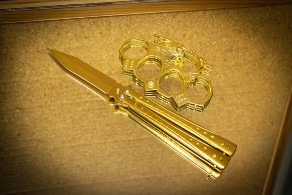 21 cm Gold Kelebek Set