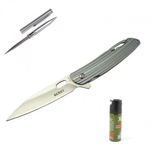 Kişiye Özel Crkt Çakı Kancalı Gri K241XXP- 23 CM