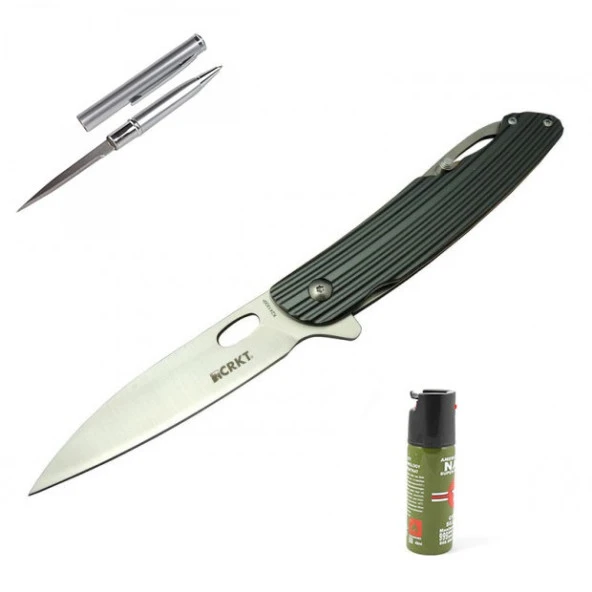 Kişiye Özel Crkt Çakı Kancalı Haki K241XXP- 23 CM