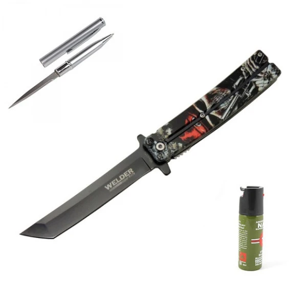 Kişiye Özel Welder Kelebek Çakı Tanto WD-4070 22,5 CM