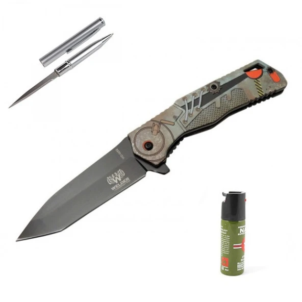 Kişiye Özel Welder Bağcıklı Çakı WD-3252 21,5 CM