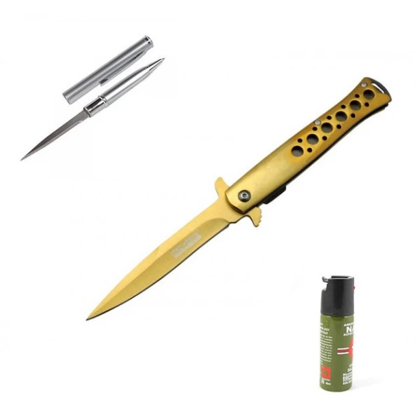Kişiye Özel Tac-Foce Gold Çakı 1111 GLD 23 CM