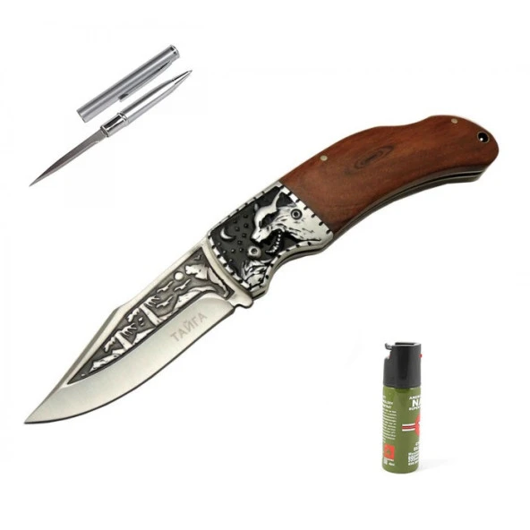 Kişiye Özel Rus Sibirya Kurdu Çakı FB3032 20.5 CM