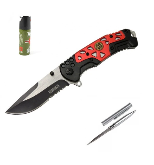 Kişiye Özel Lanmark Kırmızı Çakı MX10B-21 CM