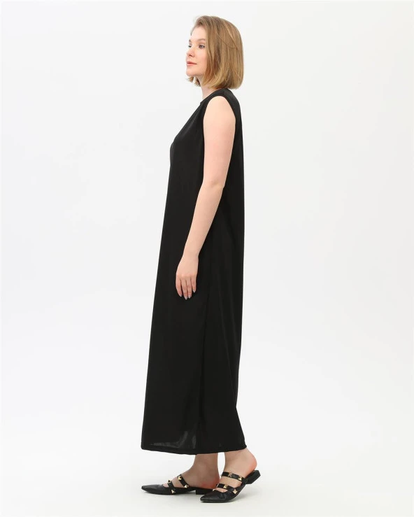 Defile İçlik Sade Basic Kolsuz Elbise - 06041.003 - Siyah - 10
