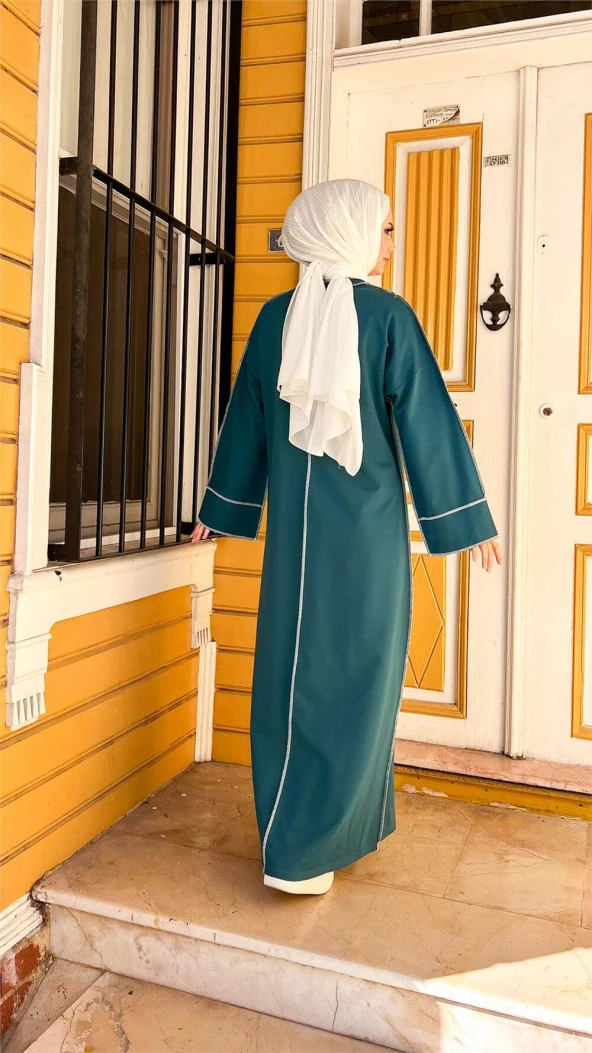 Mevlana Oversize Pamuklu Elbise - 71167.208 - Koyu Petrol - 2