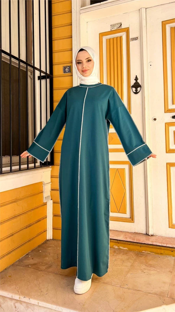 Mevlana Oversize Pamuklu Elbise - 71167.208 - Koyu Petrol - 11