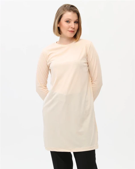 Doğa Sade Basic Tunik - 06016.023 - Krem