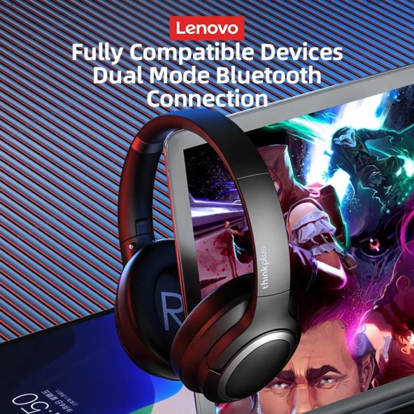 Lenovo Thinkplus TH40 Kablosuz Bluetooth Kulaküstü Kulaklık Beyaz - 5